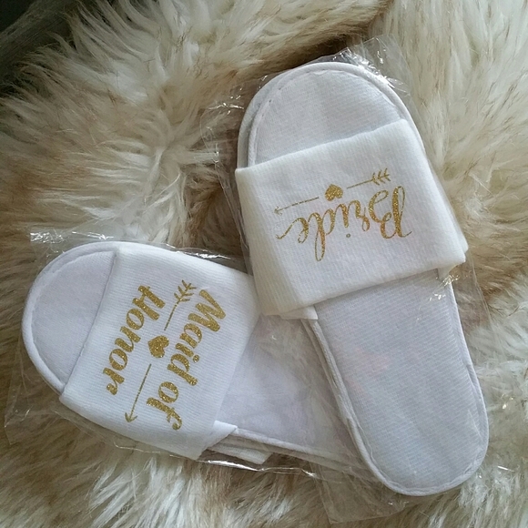 Bride and Maid of Honor slip ons - Picture 3 of 3